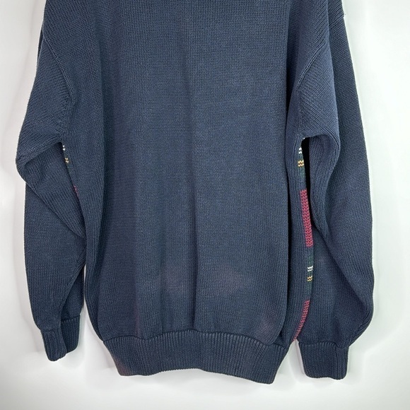 Vintage Tommy Hilfiger Red Blue Plaid Cardigan Button Sweater 90s Large - Picture 6 of 8